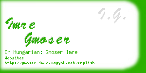 imre gmoser business card